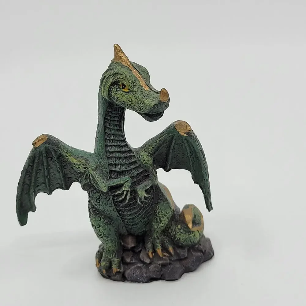 Vintage Dragon Resin Hand painted Figurine Sculpture FM-5446